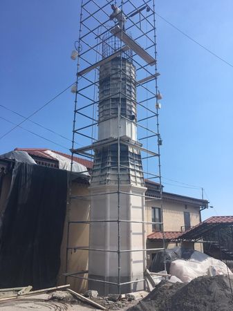 Минарет восстановили за 17 дней