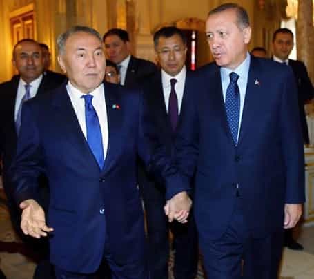 Президенты Казахстана и Турции Нурсултан Назарбаев и Реджеп Тайип Эрдоган