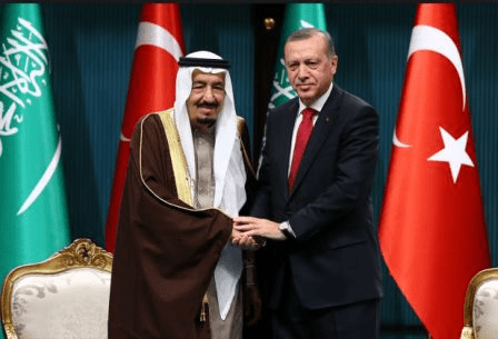Эрдоган встретился с королем Салманом