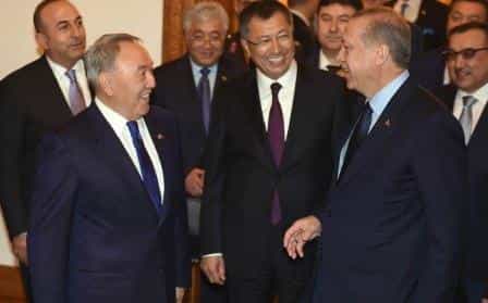Президент Казахстана Нурсултан Назарбаев и президент Турции Реджеп Тайип Эрдоган