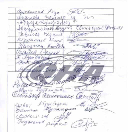 Список подписавшихся в защиту Джемилева