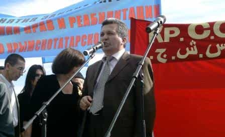 Выступает кандидат в депутаты Верховной Рады Украины от народной партии Милли Фирка Альмир Самадинов