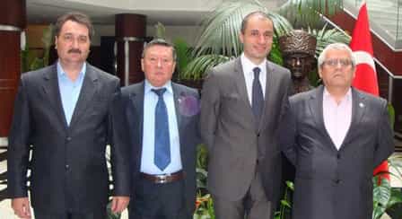 Васви Абдураимов, Рустем Халилов и Бахитхожа Рустемов в посольстве Турции в Казахстане