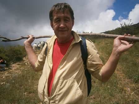 Ветеран Национального движения крымских татар Ильяс-ага Белялов впервые поднялся на Чатырдаг