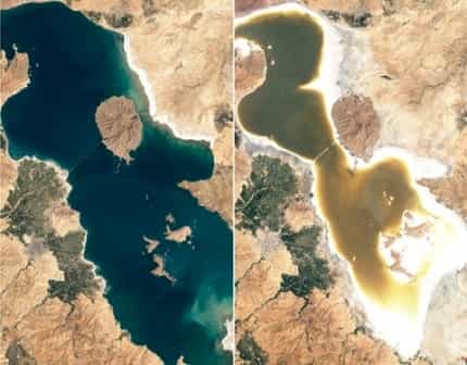 Состояние озера Урмия, находящегося на северо-западе Ирана, остается наихудшим в течение последних 50 лет. Более 70 процентов озера высохло