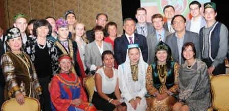 Минниханов встретился с татарами в Бостоне